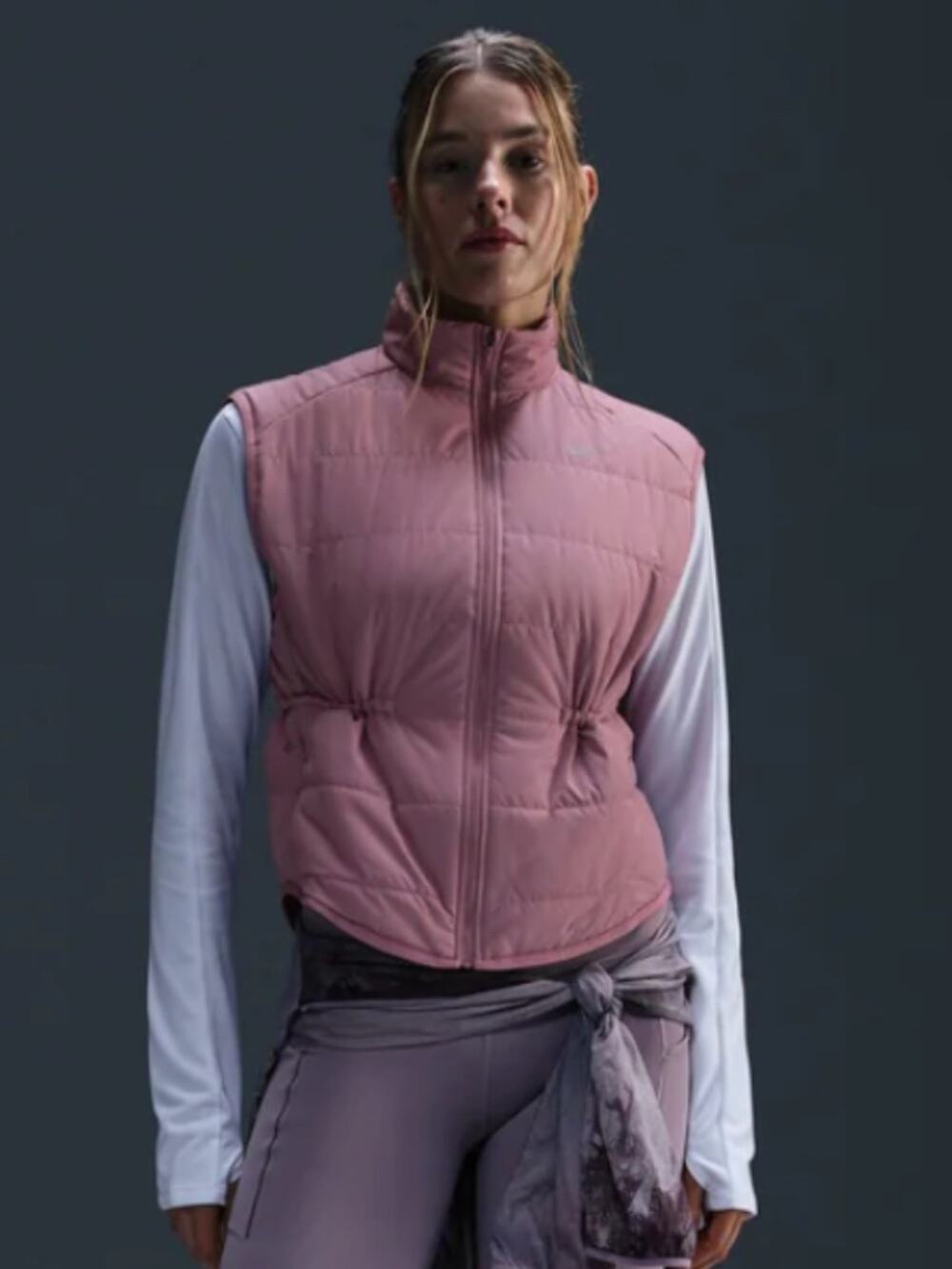 Nike Women's Nike Therma-FIT Swift Vest in Mauve/Dusty Pink Size Small NWT